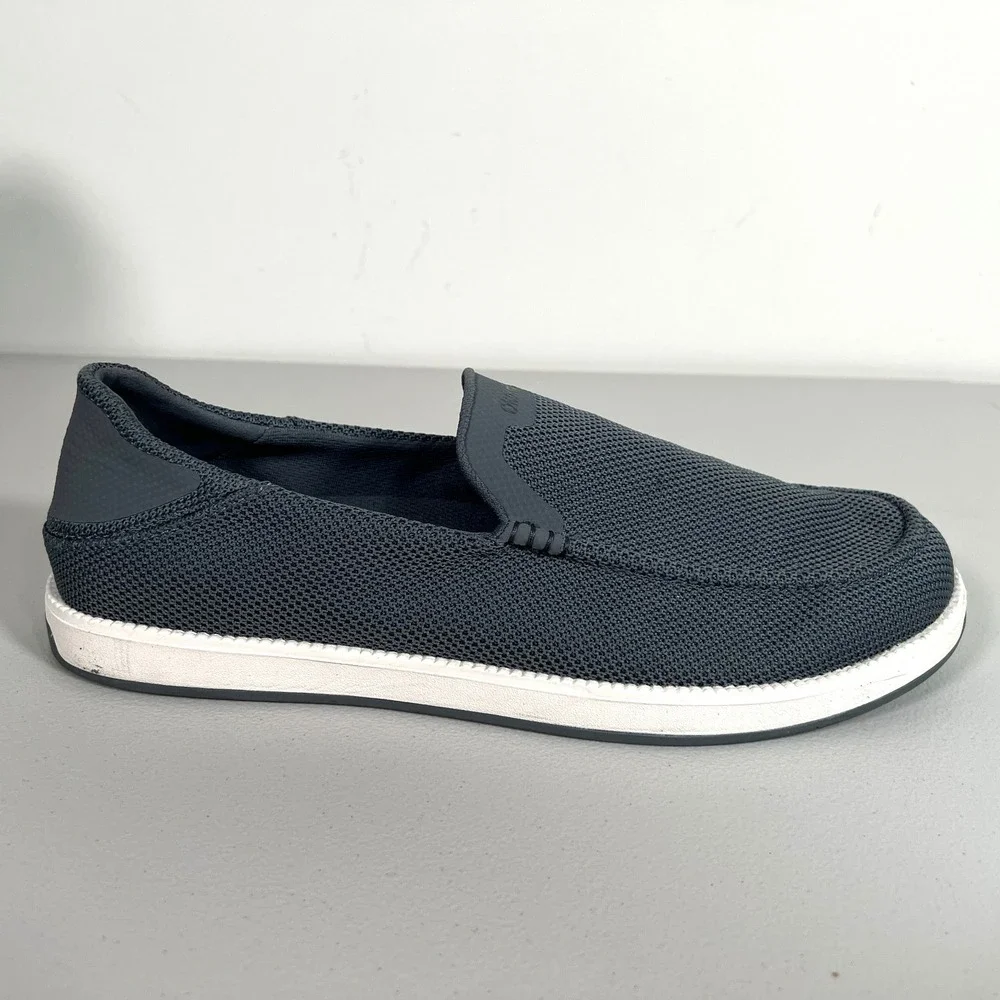 Olukai‎ Kakaha Mesh Slip On Shoes Mens US 13 Gray Lightweight Rock Everyday